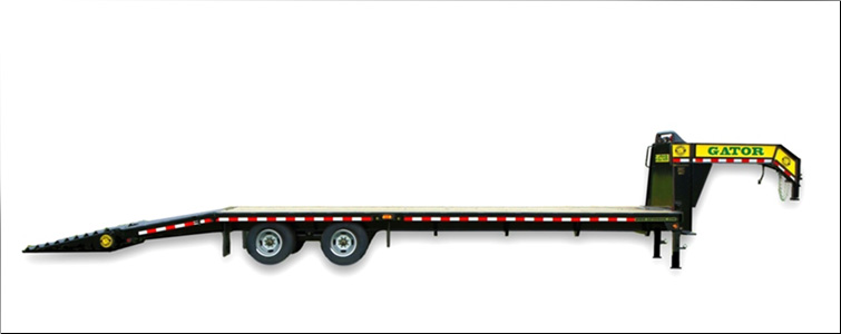 Gooseneck Flat Bed Equipment Trailer | 20 Foot + 5 Foot Flat Bed Gooseneck Equipment Trailer For Sale   Giles County, Tennessee
